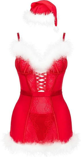 Livco Corsetti Fashion Agethe Lc 90607 Chemise Thong Christmas Hat