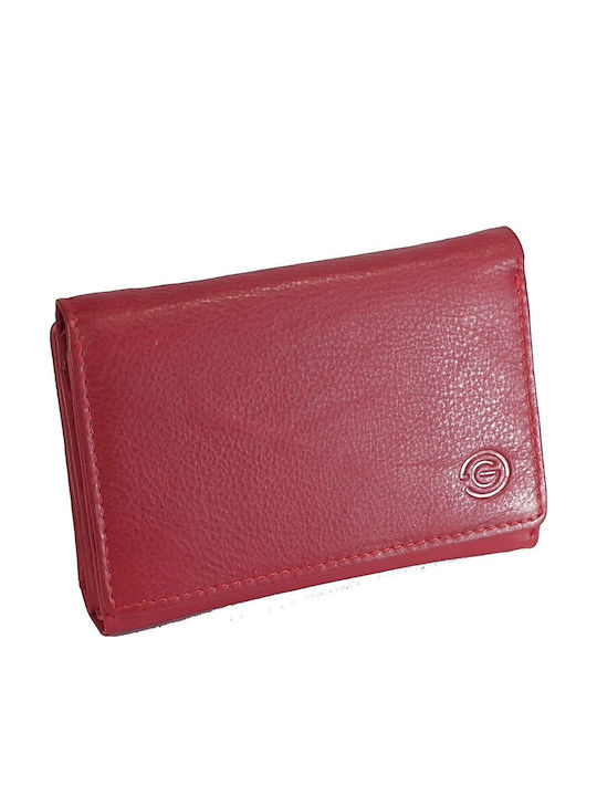 Small Leather Women's Wallet Classic with RFID Red