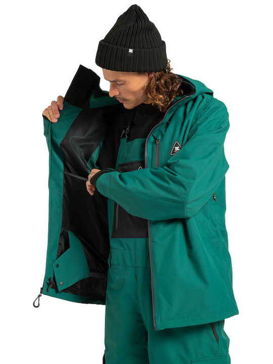 DC Basis 30k EDYTJ03110-BTG0 Ανδρικό Μπουφάν για Σκι & Snowboard Πράσινο