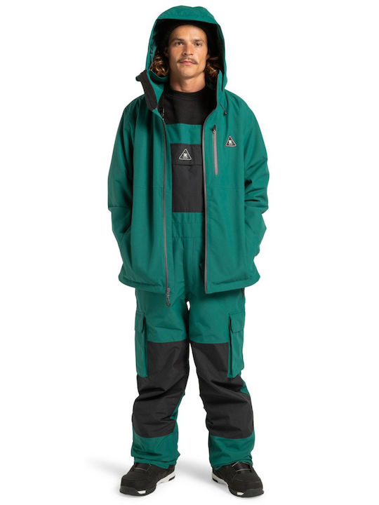 DC Basis 30k EDYTJ03110-BTG0 Ανδρικό Μπουφάν για Σκι & Snowboard Πράσινο