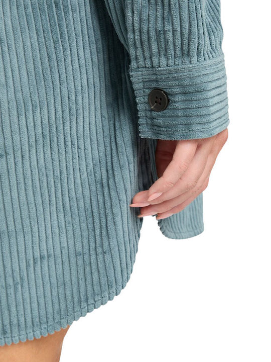 Winter Ocean Women's Long Sleeve Shirt Blue