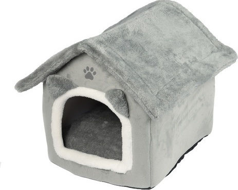 Căsuță Pentru Câini Pisici Zola Bază Antiderapantă Poliester 39 X 38 X 35 Cm Gri