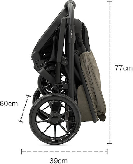 Dovadi Fly Adjustable 2 in 1 Baby Stroller Suitable for Newborn Beige 8.5kg