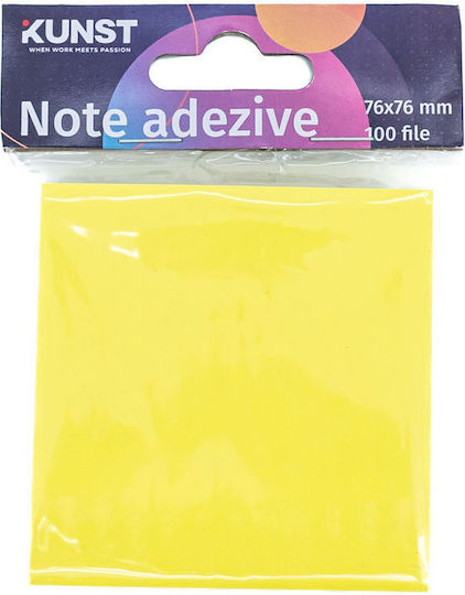 Kunst Klebe-Notizblöcke Gelbe 100 Blätter
