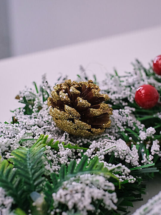Velve Crăciun Decorativ Coroană de flori cu Diametru 25cm.