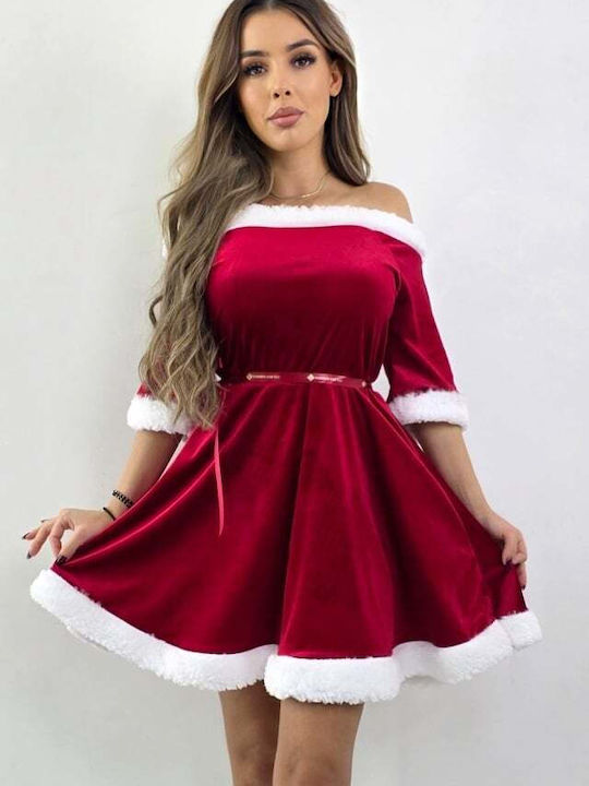 Costum de Crăciun Doamna Crăciun Roșu