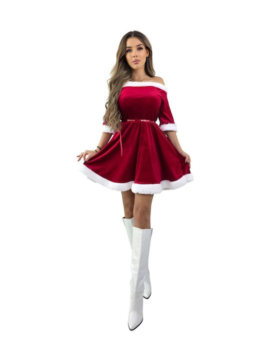 Costum de Crăciun Doamna Crăciun Roșu