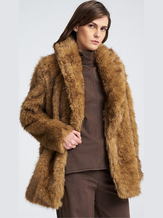 Glamorous Women's Short Fur Brown