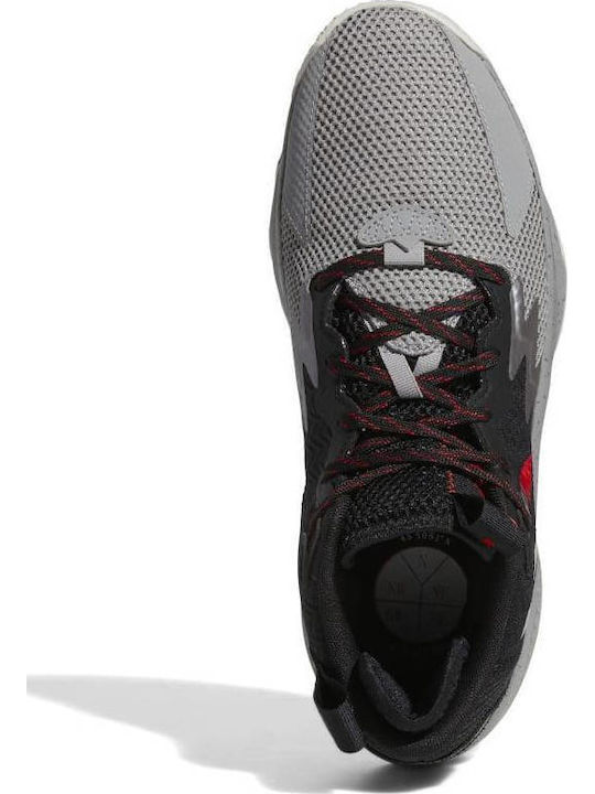 Dame 8 Ψηλά Μπασκετικά Παπούτσια Grey Three / Red / Core Black