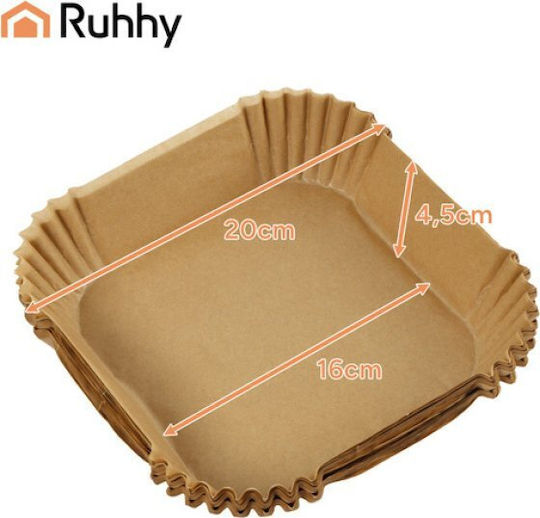 Ruhhy Non-stick Papers for Air Fryer 16x16cm 100 Pieces