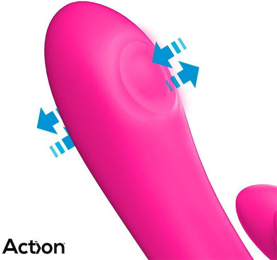 Action Διπλός Δονητής 22.5cm Φούξια
