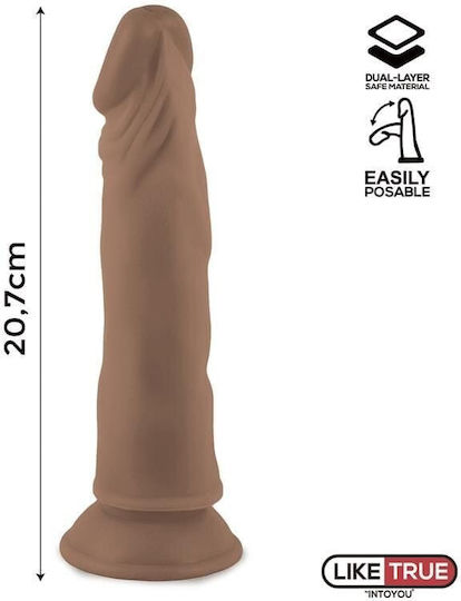 IntoYou Glass Dildo With Suction Cup Brown