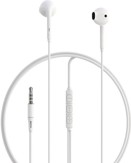 Devia NO-DVHF-108752 In-ear Handsfree Headphones with Connector 3.5mm White