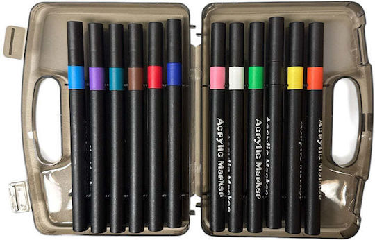 Acrilici Negri Markere de Desen Set 12buc