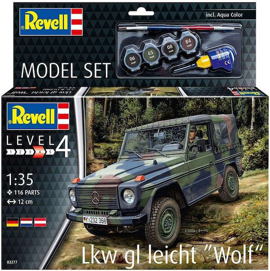 Revell Model Set Military Vehicle Lkw Gl Leicht Wolf 116pcs 1:35 63277 63277