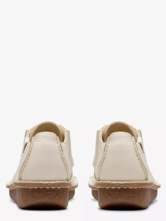 Women's Leather Slip-Ons Beige