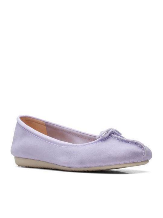 Freckle Ice Wildleder Damen Ballerinas Lila