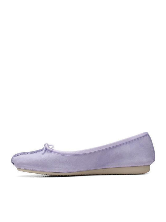 Freckle Ice Wildleder Damen Ballerinas Lila