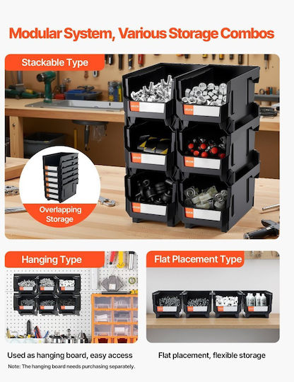 Vevor Plastic Tool Bin Organiser W37.7xD21.5xH18cm
