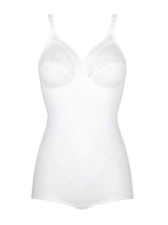 Women's Underwear Bodysuit with Lace White