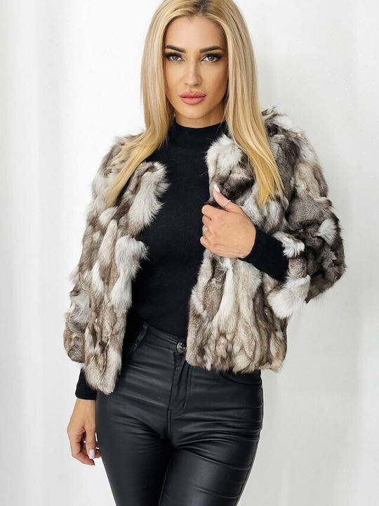 Women's Short Fur White-beige
