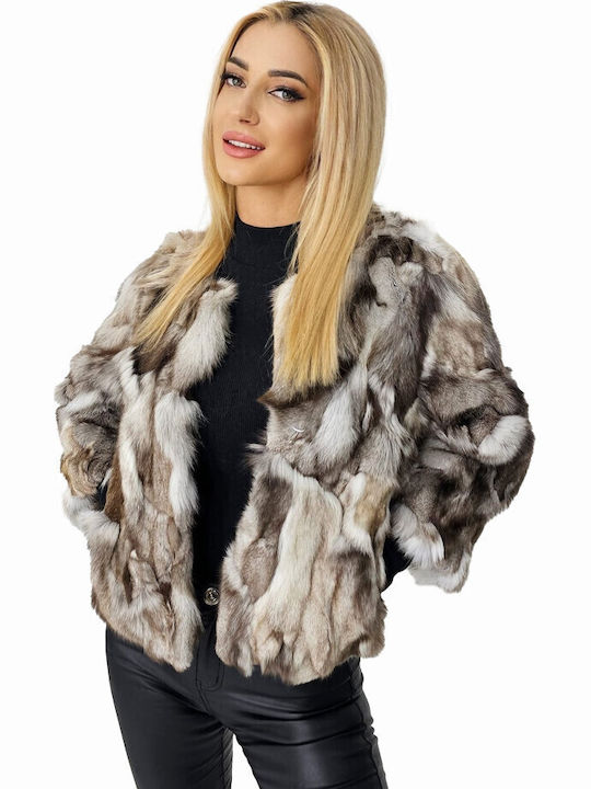 Women's Short Fur White-beige