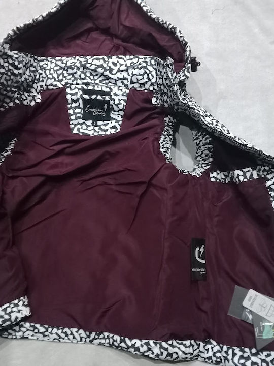 Women's Lifestyle Jacket Waterproof for Winter White-Black