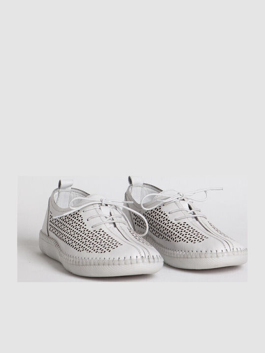 Δερμάτινα Γυναικεία Oxfords σε Χακί Χρώμα