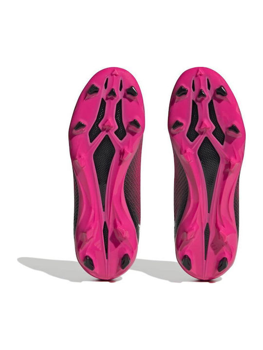 X Speedportal.3 FG Kids Soccer Cleats with Molded Taps Team Shock Pink 2 Zero Metallic Core Black