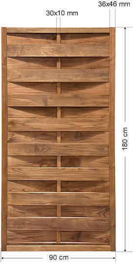 Tesias Group Ξύλινο Πάνελ Περίφραξης 1.8m x 90cm