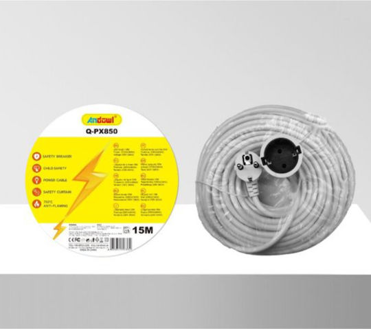 Andowl Extension Cable Cord 15m White
