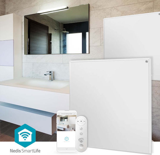Nedis Θερμοπομπός Δαπέδου 350W με Ηλεκτρονικό Θερμοστάτη και WiFi 59.8x62cm Λευκός