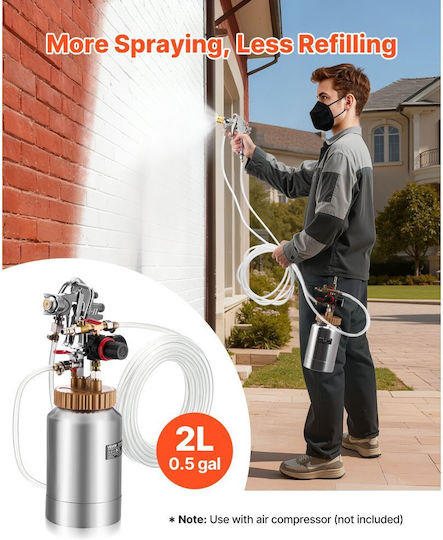 Vevor Under Tumbler Air Spray Paint Gun 6.4mm PQYLGOXCGKSDZDMT6001V0