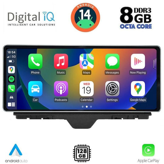 Digital IQ Ηχοσύστημα Αυτοκινήτου για Audi A1 2010-2018 (Bluetooth/USB/AUX/WiFi/GPS/Apple-Carplay/Android-Auto) με Οθόνη Αφής 12.3"