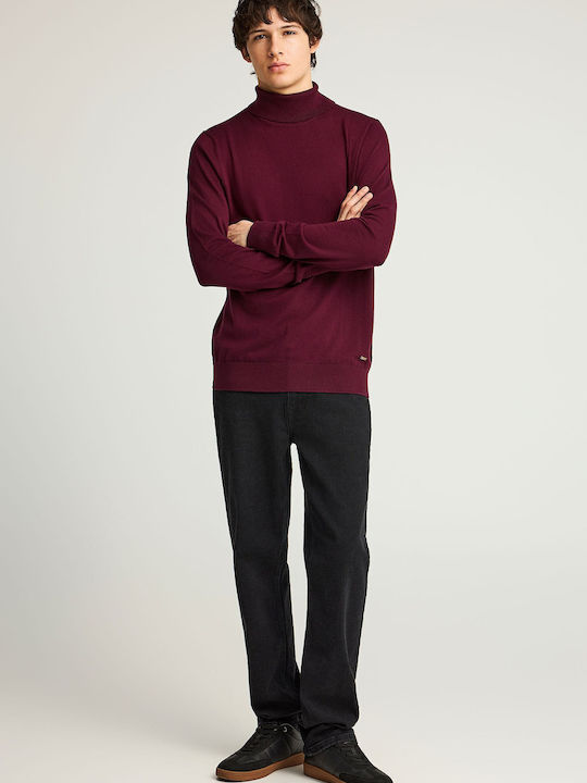 Langarm Burgundischer Pullover