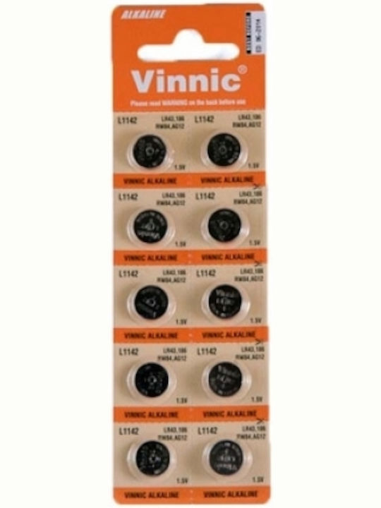 Vinnic Алкални Батерии За часовници LR43 1.5V 10бр