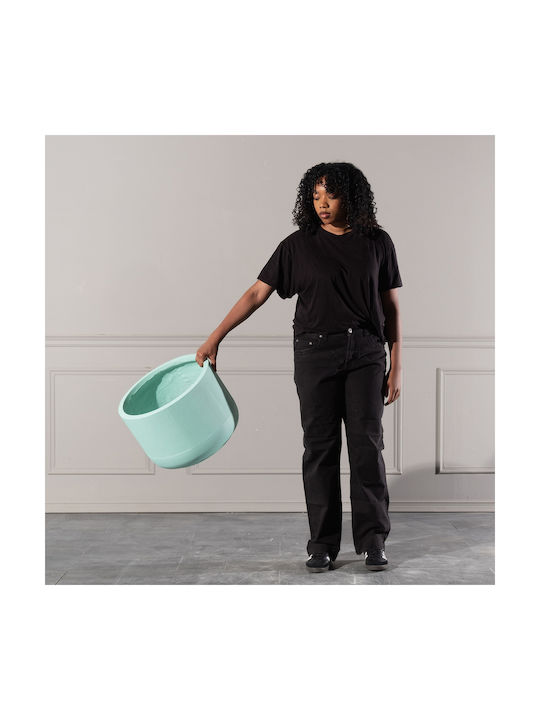 Supergreens Pot Ceramic Green Open 43x43cm.