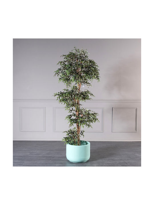 Supergreens Pot Ceramic Green Open 43x43cm.