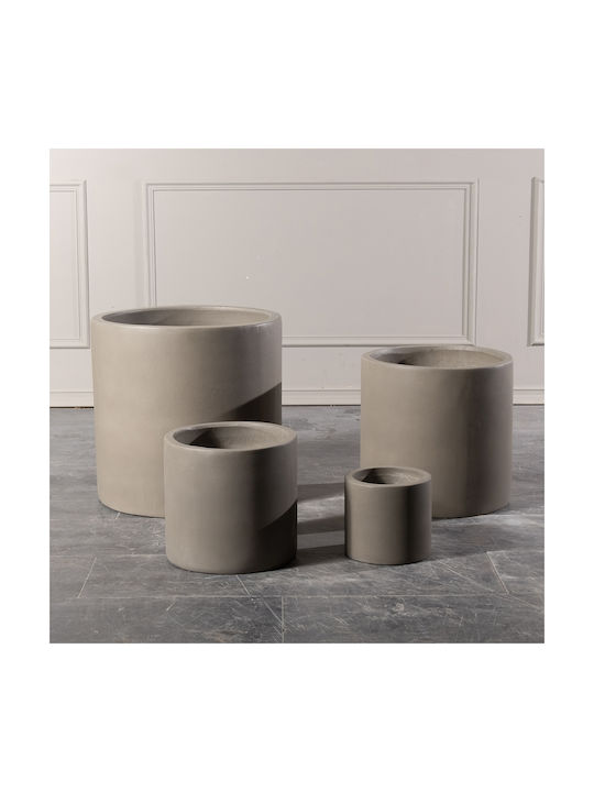 Supergreens Γλάστρα Τσιμεντένια Μπεζ 20x20x18εκ.