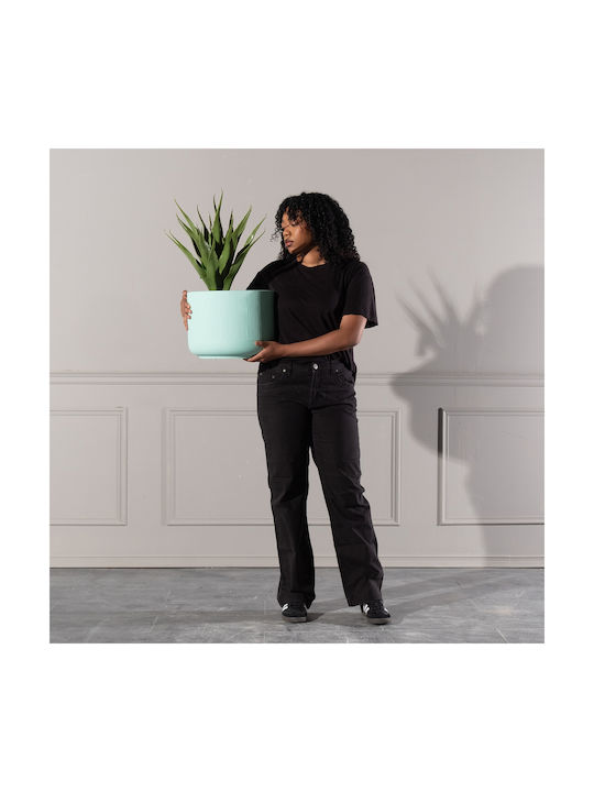 Supergreens Pot Ceramic Green Open 35cm.