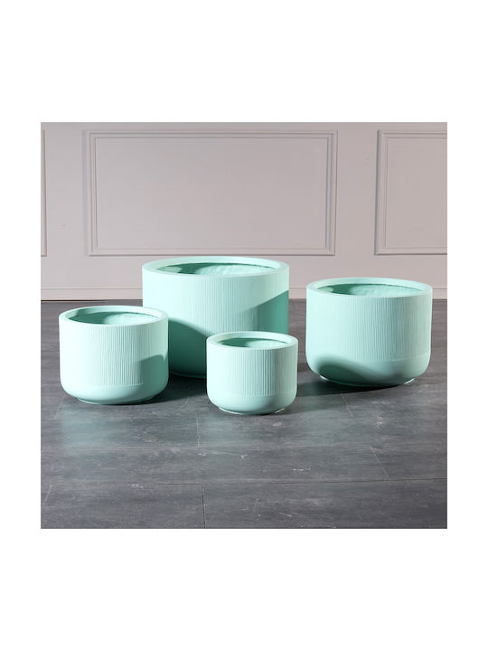 Supergreens Pot Ceramic Green Open 35cm.