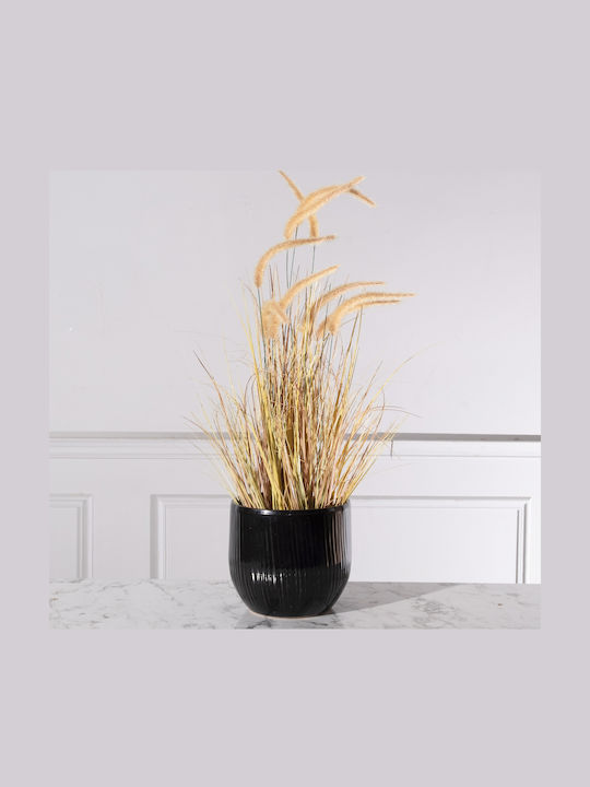 Supergreens Planter Ceramic Black 25x25cm.