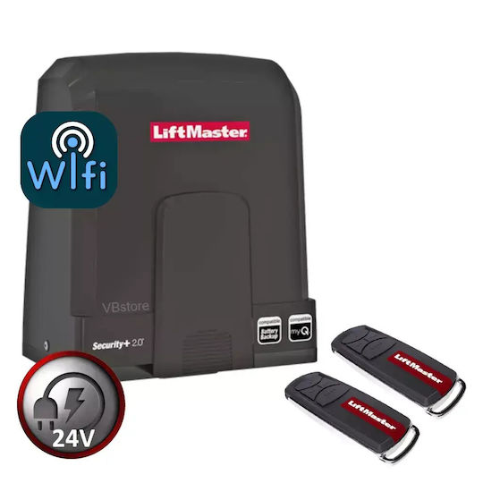 Sl 600 Evk Liftmaster Wifi Μοτέρ Συρόμενης Γκαραζόπορτας Wifi Smart Κρεμαγιέρα Χωρίς Κρεμαγιέρα