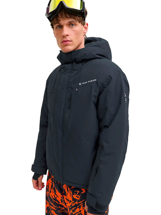 Jack & Jones 12284649 Ανδρικό Μπουφάν για Σκι & Snowboard Μαύρο