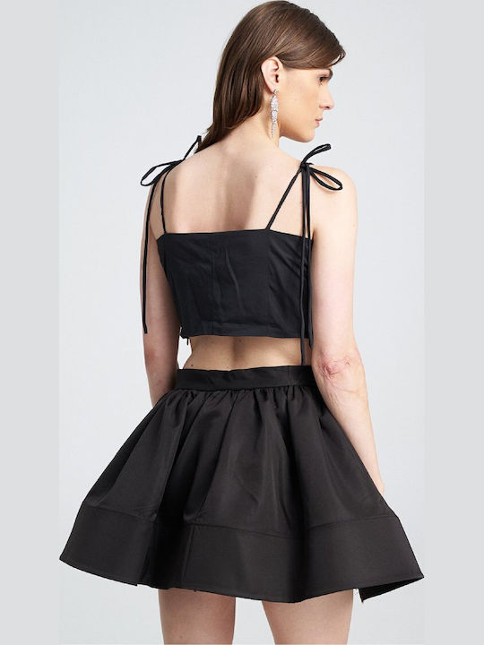 Damen Crop Top Schwarz