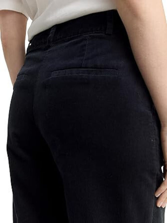 Damen Stoff Hose mit Gummizug Dark Blue