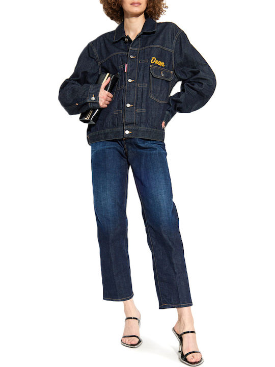 Boston Hoch tailliert Damenjeans Blue