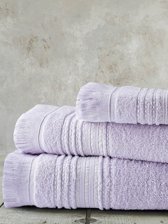 Nima Πετσέτα Προσώπου Allora 50x90εκ. Lilac Βάρους 450gr/m²