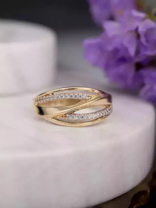 Femeie Inel cu Zirconiu din Aur 14K