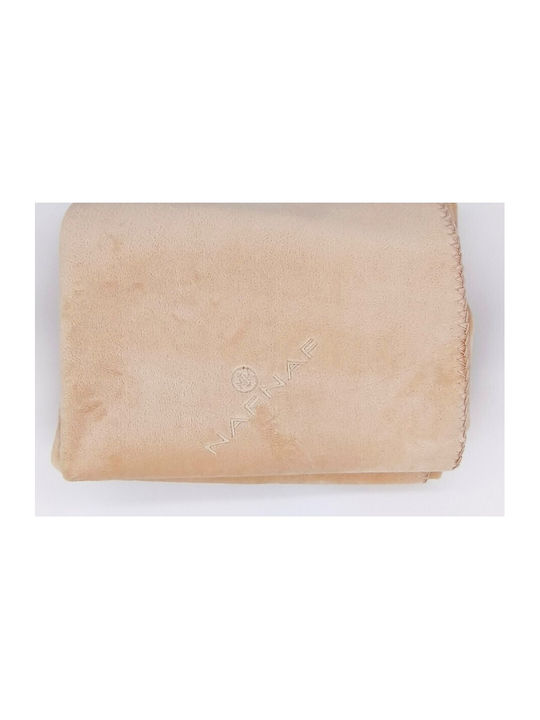 Naf Naf Iris Ριχτάρι Πολυθρόνας Fleece 140x180εκ. Σομόν